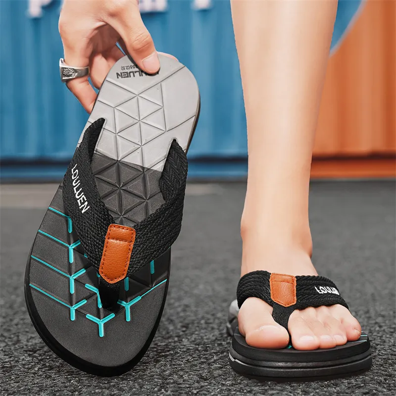 XIMO BULL Rubber Sole Abrasion Resistant Flip Flops Men's-3