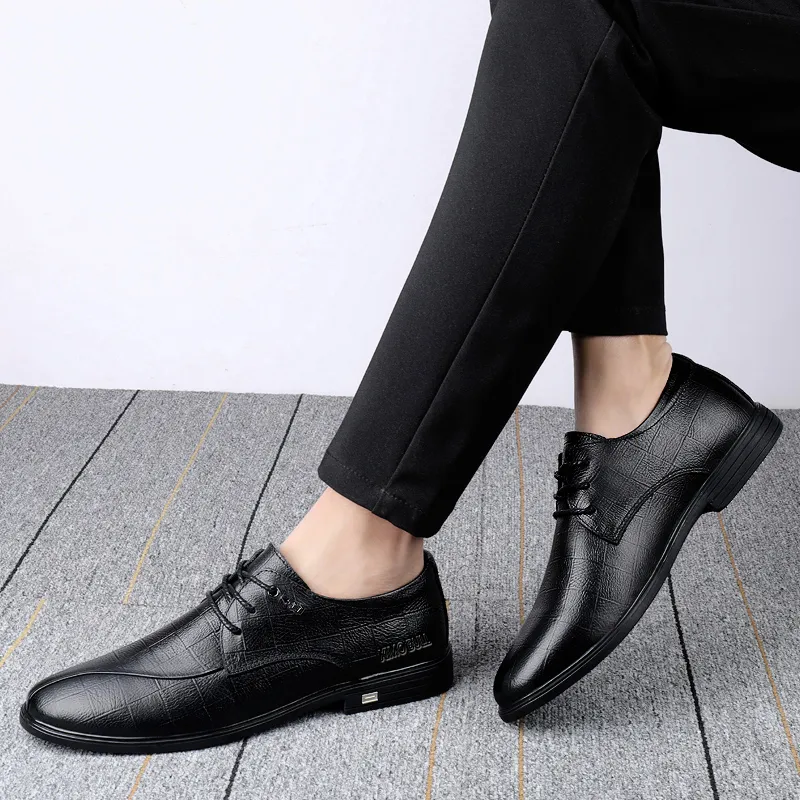 XIMO BULL Dress Shoes Men Low Top Black/Brown-2