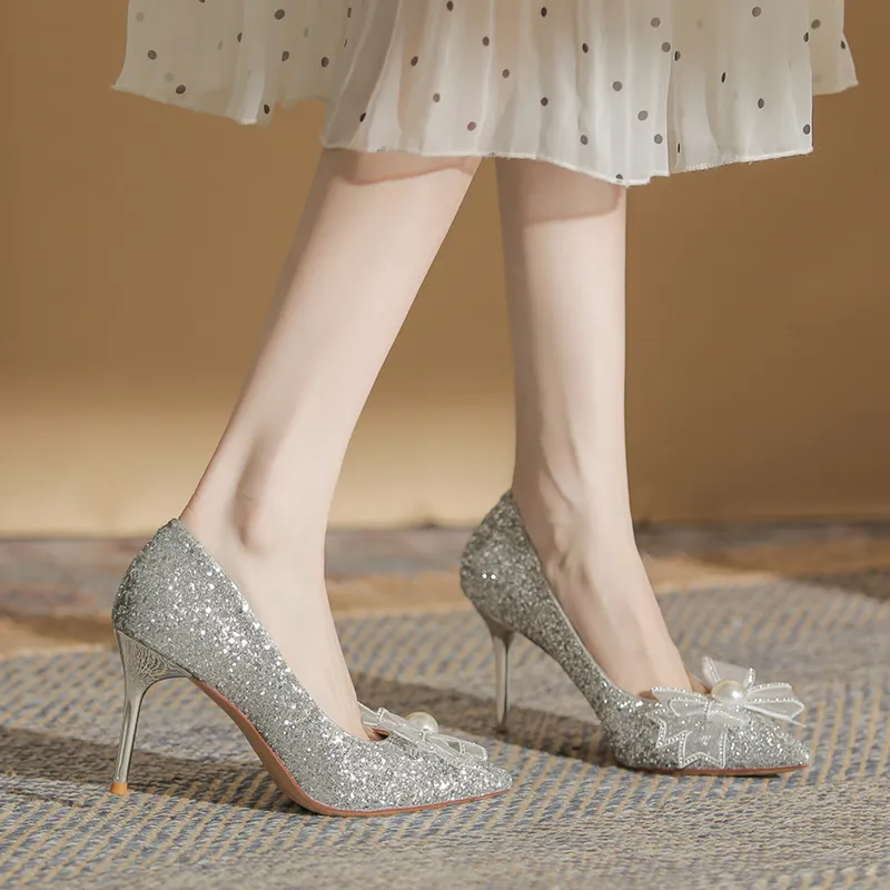 XIMO BULL High Heels Women's Champagne-49