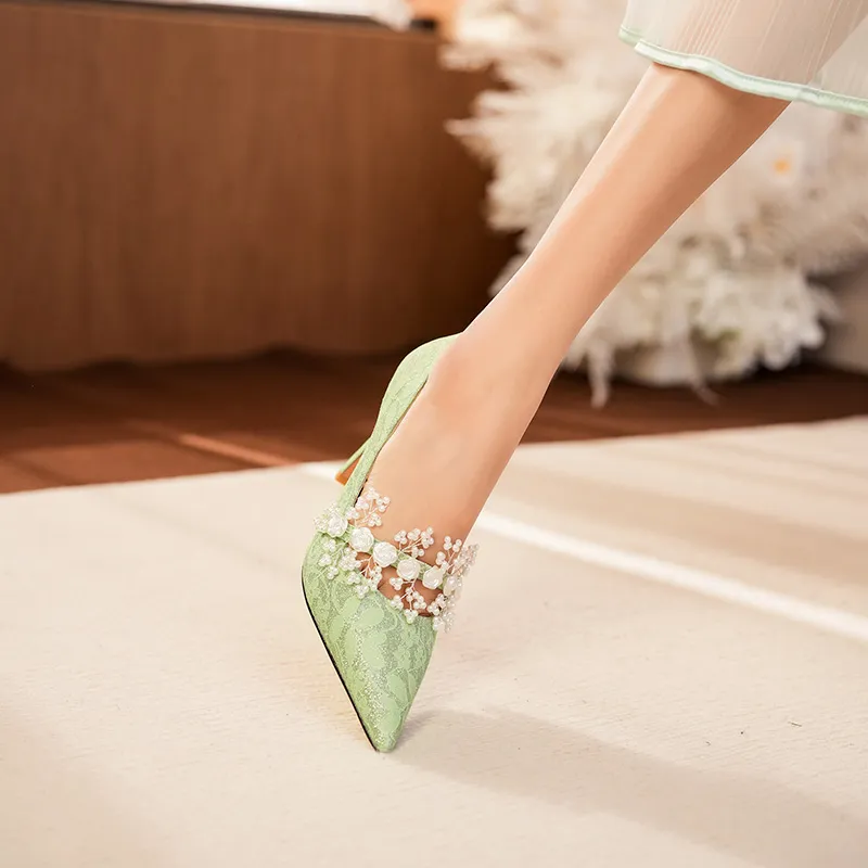 XIMO BULL High Heels Women's Green-20