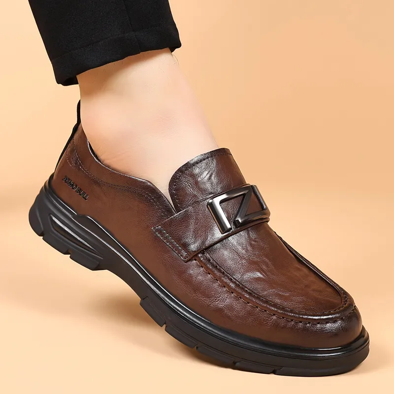 XIMO BULL Men's Casual Shoes Men Low Top Black/Brown-5