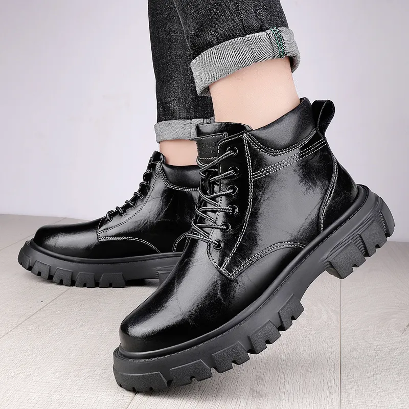 XIMO BULL Short Martin Boot 3cm Men's Black-3