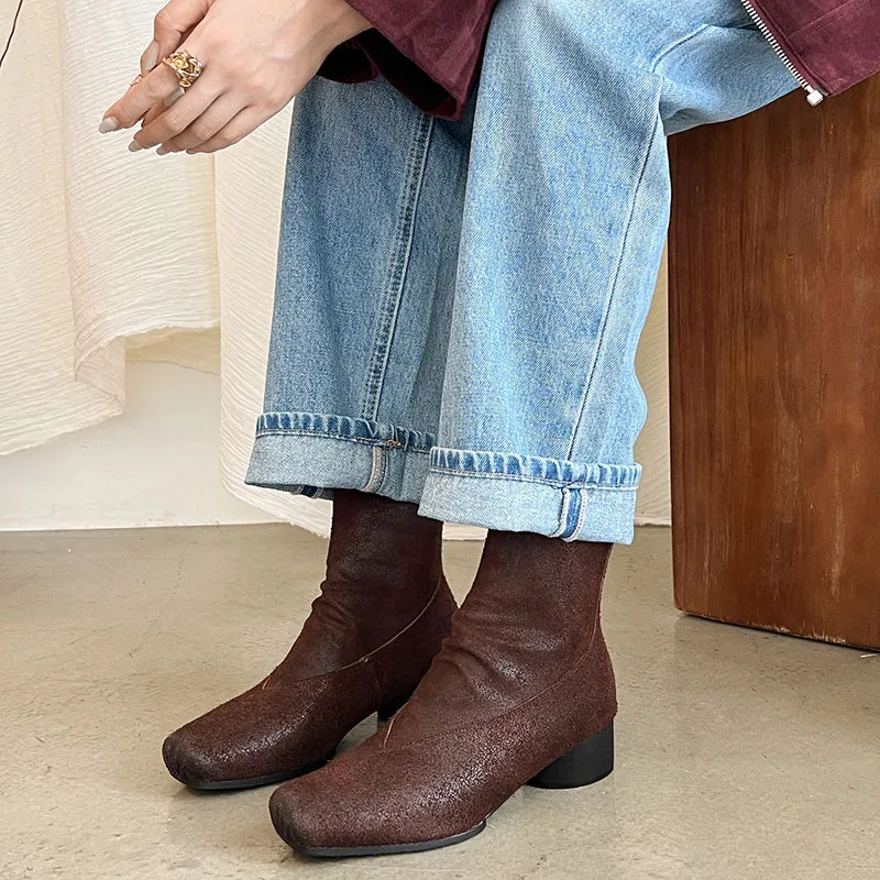 XIAOAJUE Ankle Boots 4.5cm Women's-10