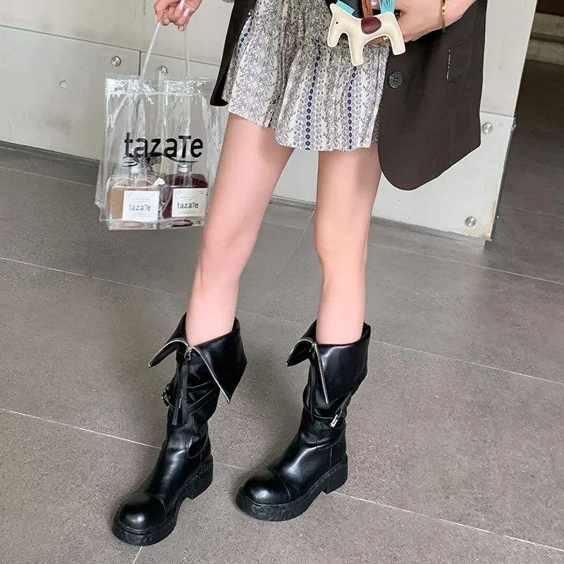 XIAOAJUE Knee high Boots 4.5cm Women's-10