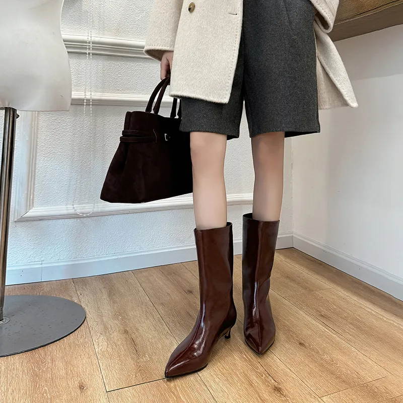 XIAOAJUE Ankle Boots 4cm Women's-8