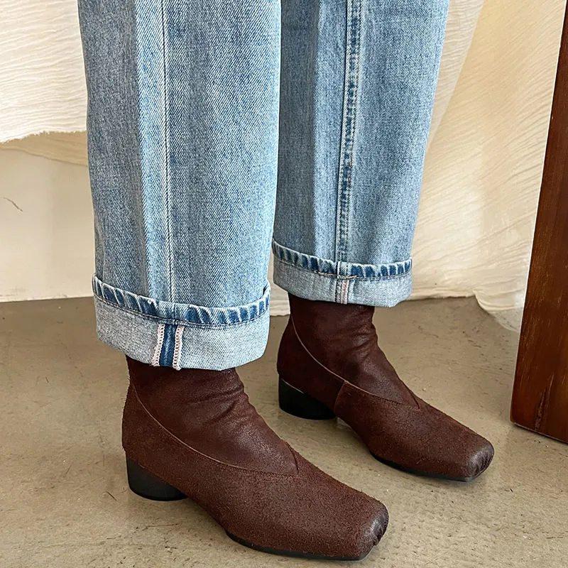 XIAOAJUE Ankle Boots 4.5cm Women's-9