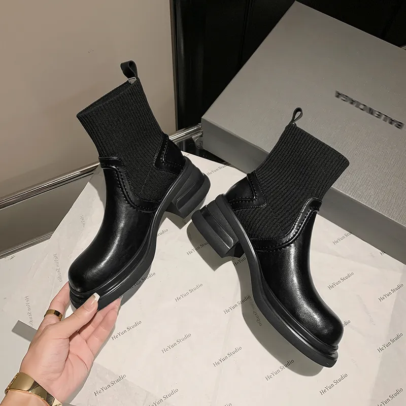 XIAOAJUE Ankle Boots 6cm Women's-8