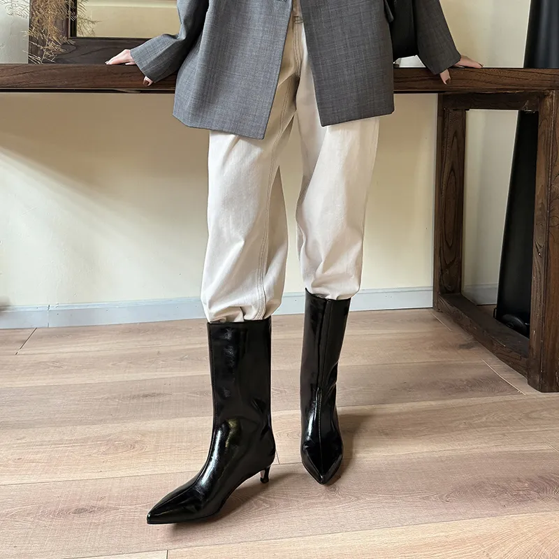 XIAOAJUE Ankle Boots 4cm Women's-12