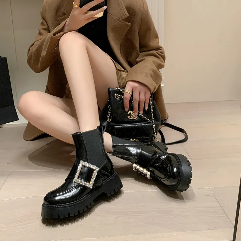 XIAOAJUE Short Chelsea Boots 4.5cm Women's-13