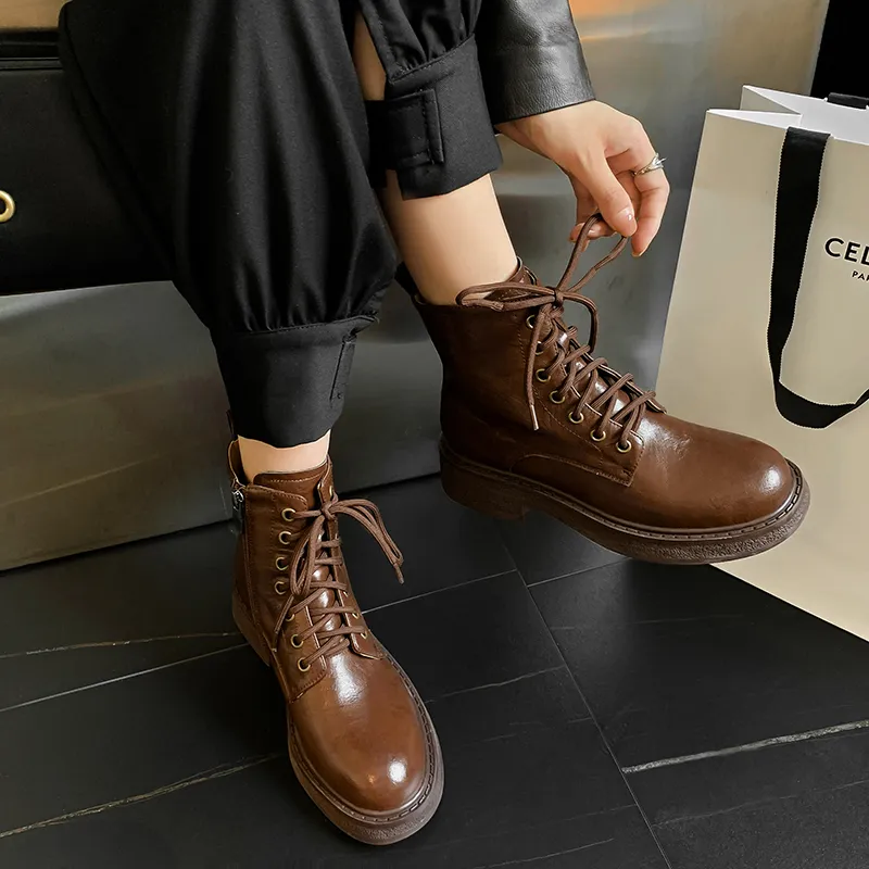 XIAOAJUE Ankle Boots 4cm Women's-17