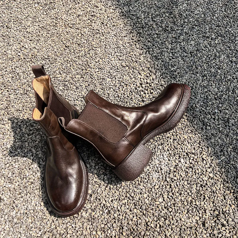 XIAOAJUE Short Chelsea Boots 4.5cm Women's-23