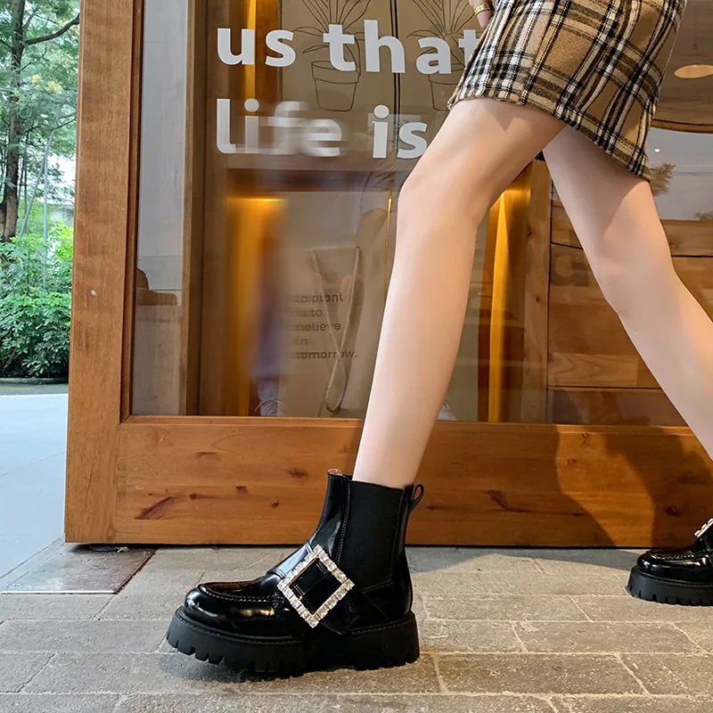 XIAOAJUE Short Chelsea Boots 4.5cm Women's-10