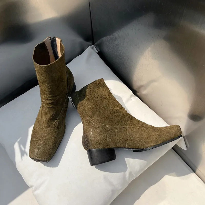 XIAOAJUE Ankle Boots 4.5cm Women's-6