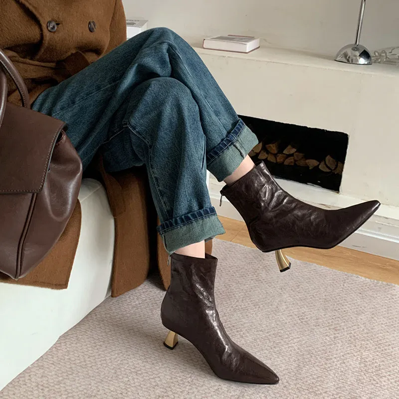 XIAOAJUE Ankle Boots Women's-19