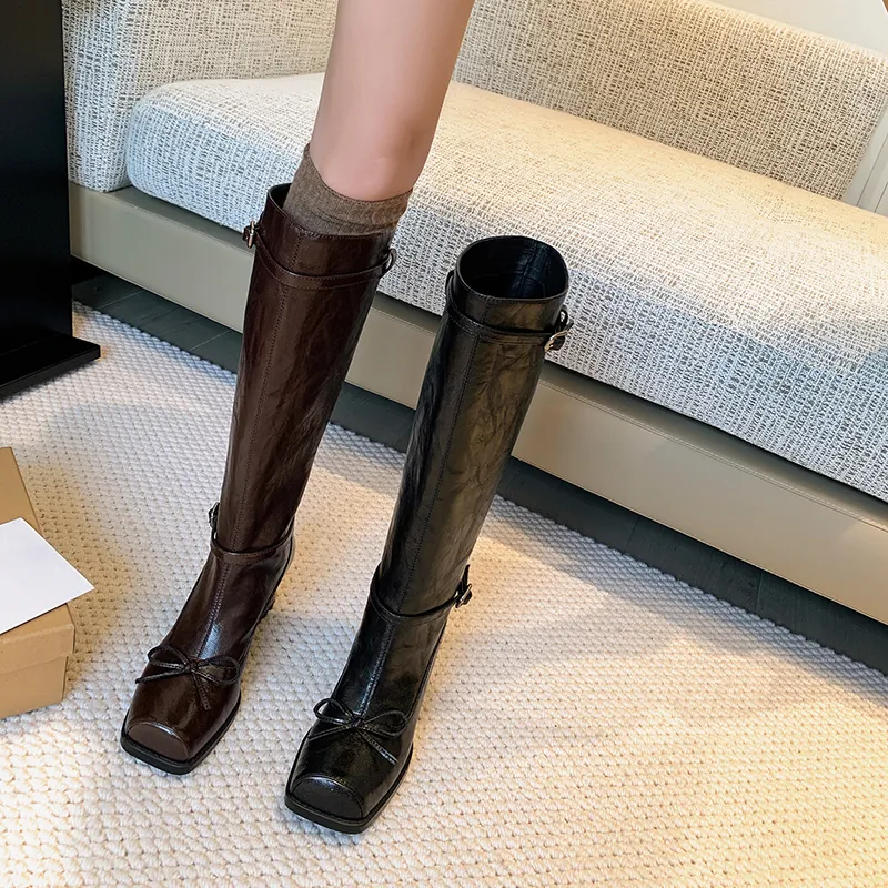 XIAOAJUE Knee high Boots 5.5cm Women's-2