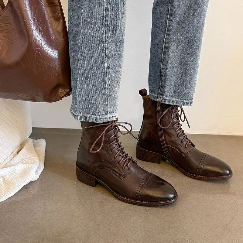 XIAOAJUE Ankle Boots 4cm Women's-10
