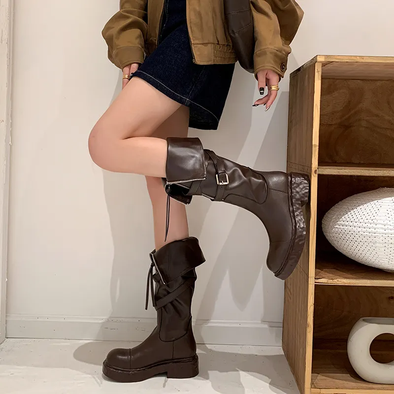 XIAOAJUE Knee high Boots 4.5cm Women's-14