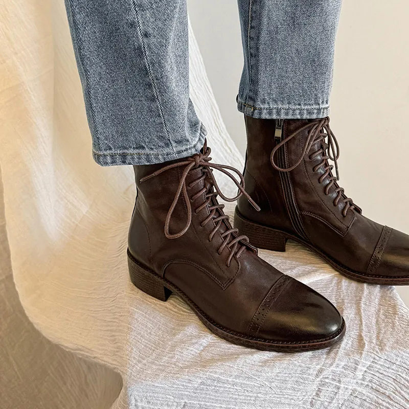 XIAOAJUE Ankle Boots 4cm Women's-9