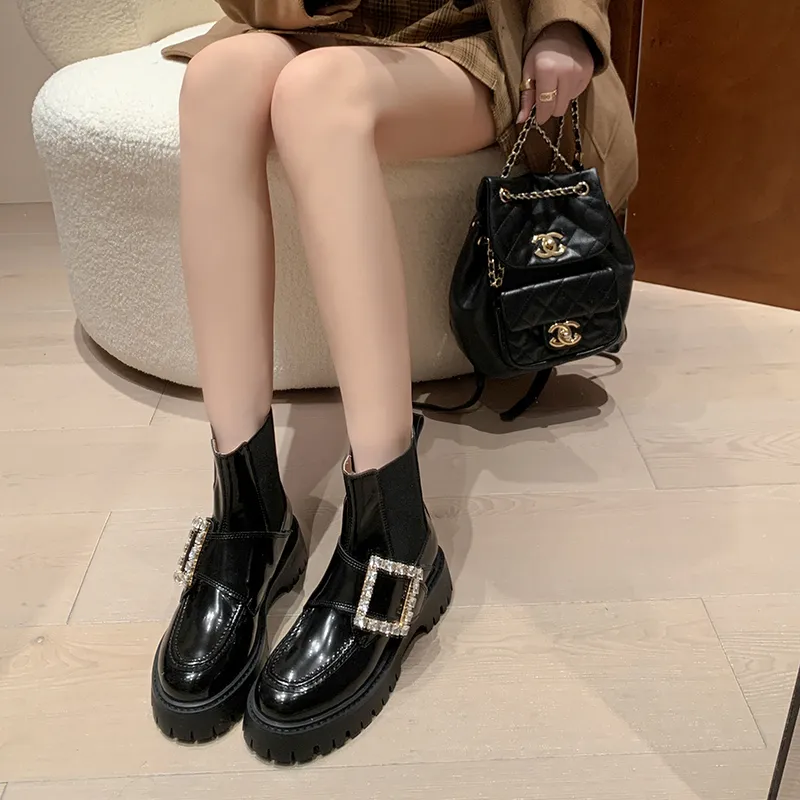 XIAOAJUE Short Chelsea Boots 4.5cm Women's-14