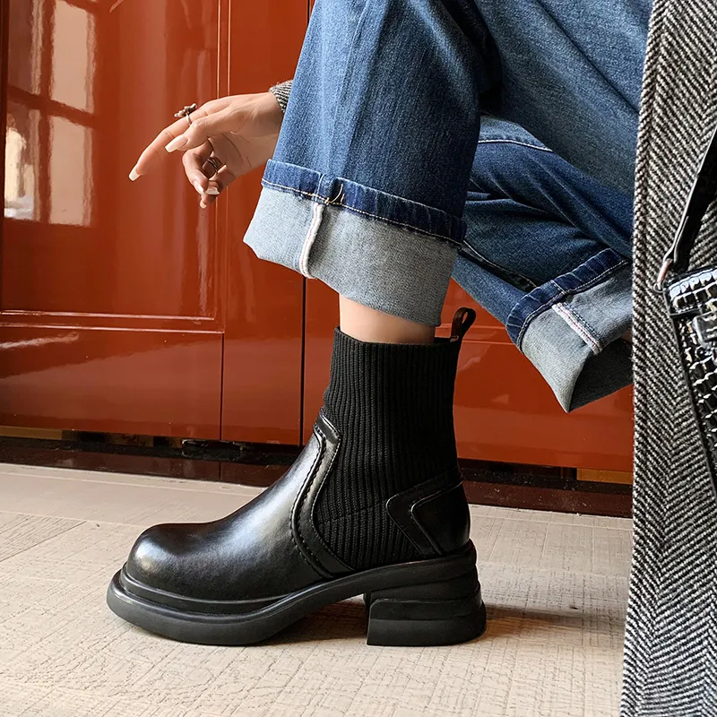 XIAOAJUE Ankle Boots 6cm Women's-4