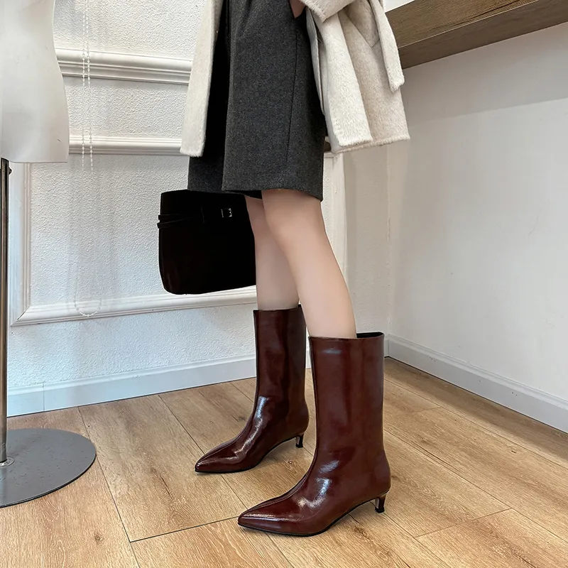 XIAOAJUE Ankle Boots 4cm Women's-9