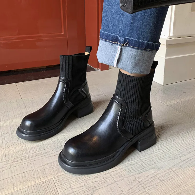 XIAOAJUE Ankle Boots 6cm Women's-1