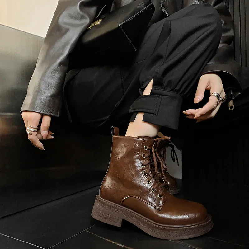 XIAOAJUE Ankle Boots 4cm Women's-12