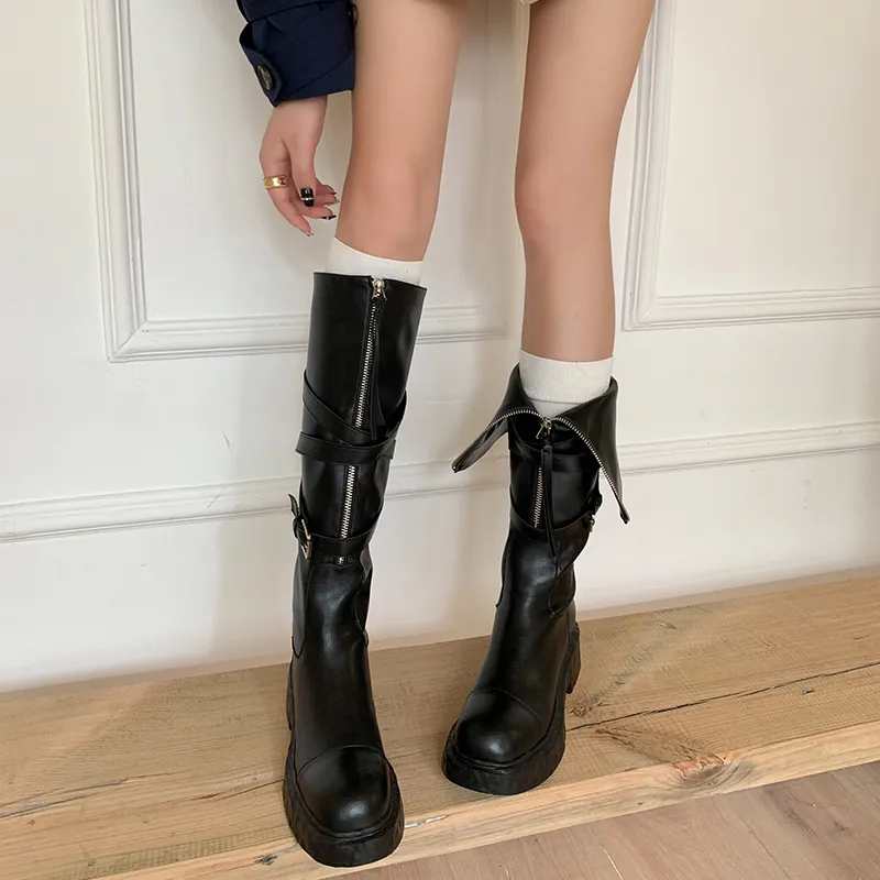 XIAOAJUE Knee high Boots 4.5cm Women's-7