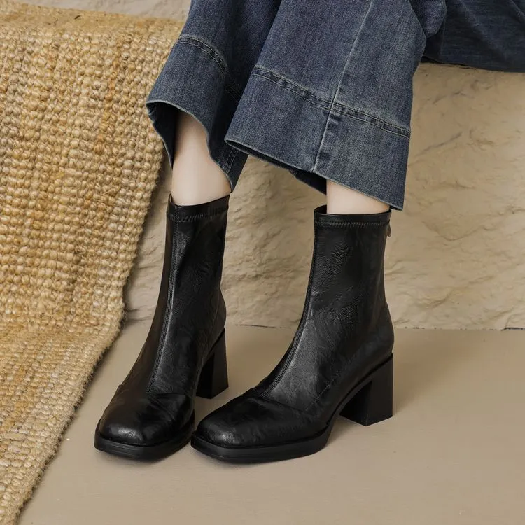 XIAOAJUE Ankle Boots 7cm Women's-3