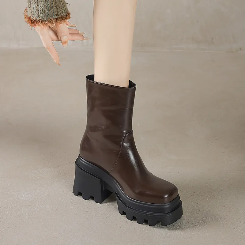 XIAOAJUE Knee-high Boots 9cm Women's-12