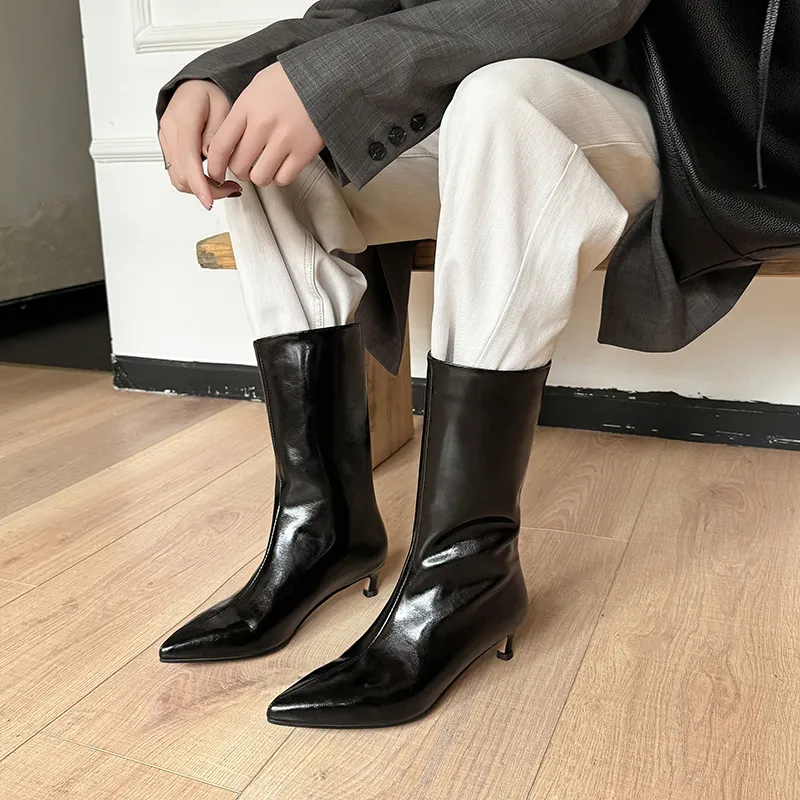 XIAOAJUE Ankle Boots 4cm Women's-11