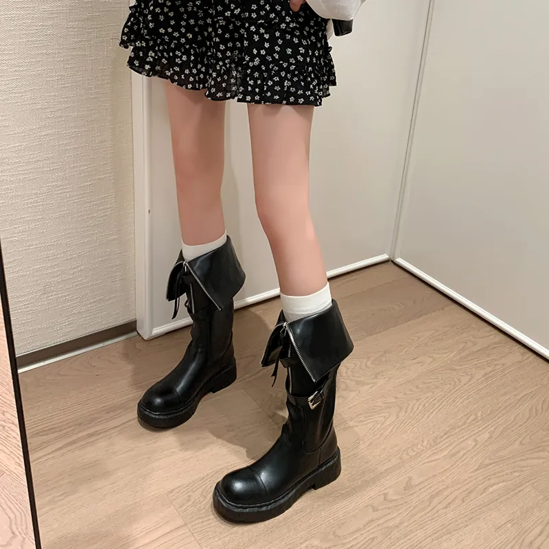XIAOAJUE Knee high Boots 4.5cm Women's-2
