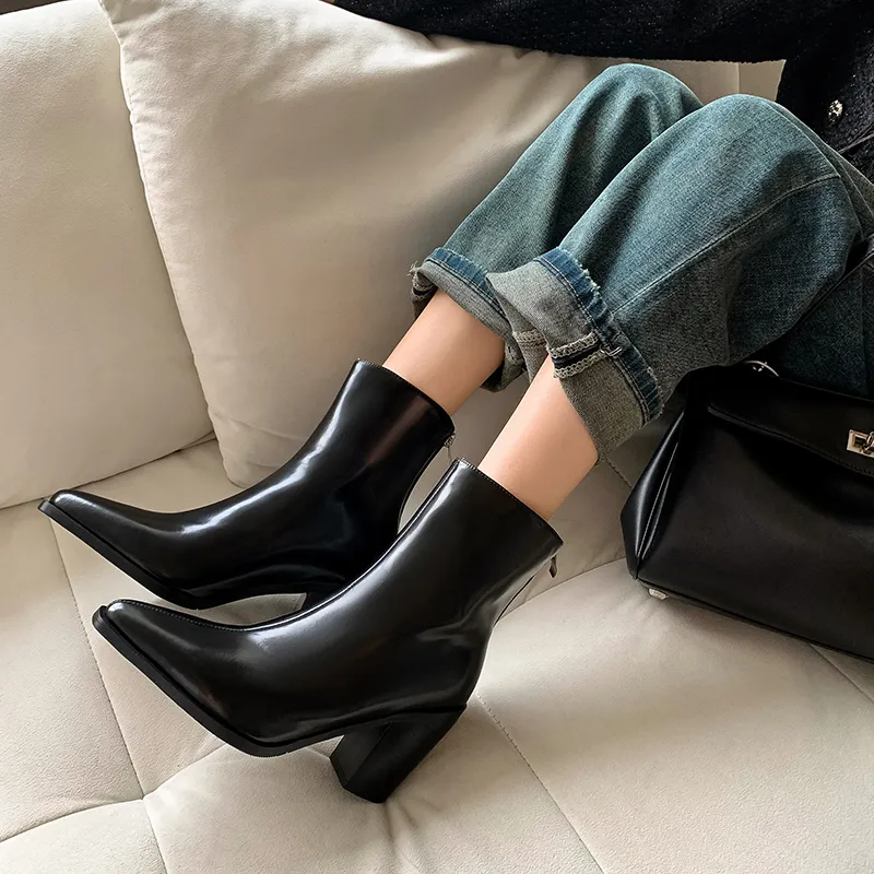 XIAOAJUE Ankle Boots 9cm Women's-1