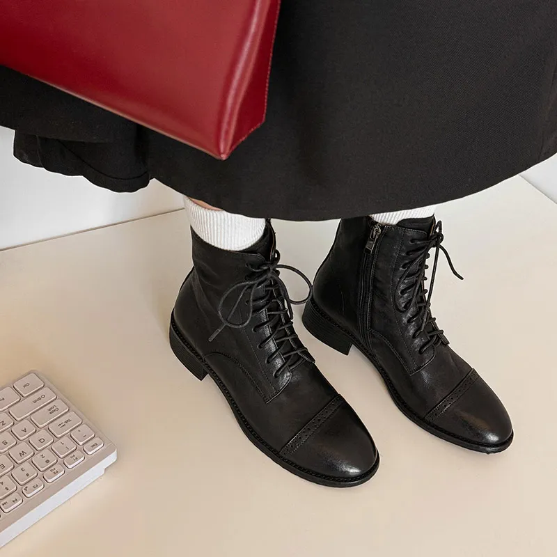 XIAOAJUE Ankle Boots 4cm Women's-1