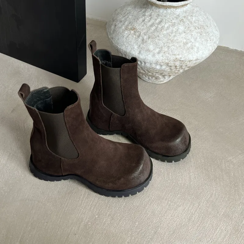 XIAOAJUE Short Chelsea Boots Women's-14