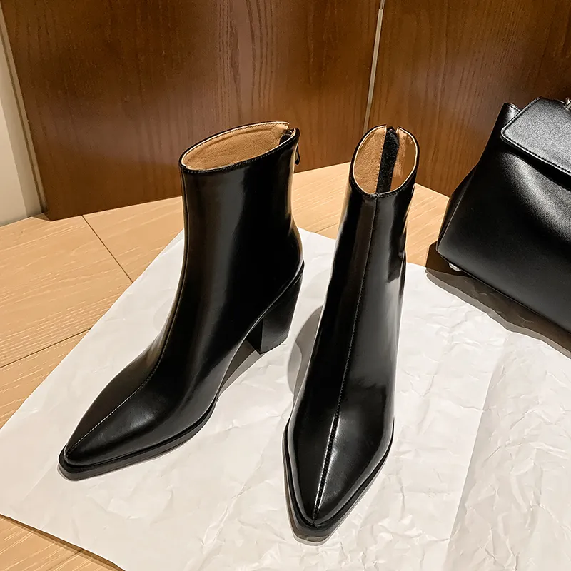 XIAOAJUE Ankle Boots 9cm Women's-8