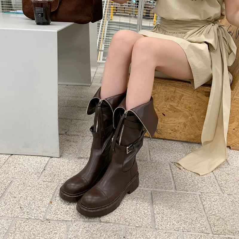 XIAOAJUE Knee high Boots 4.5cm Women's-19