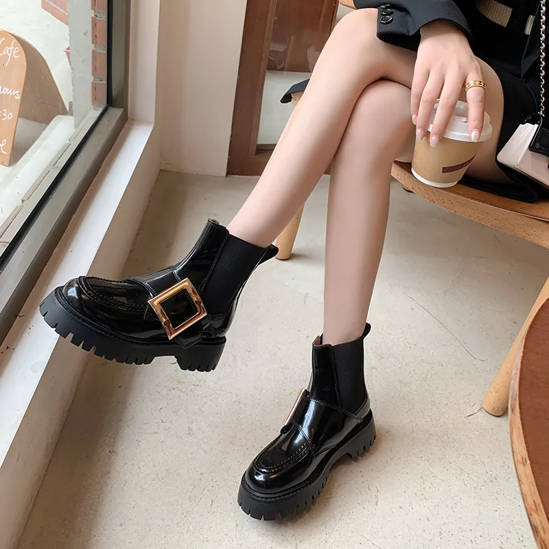 XIAOAJUE Short Chelsea Boots 4.5cm Women's-2