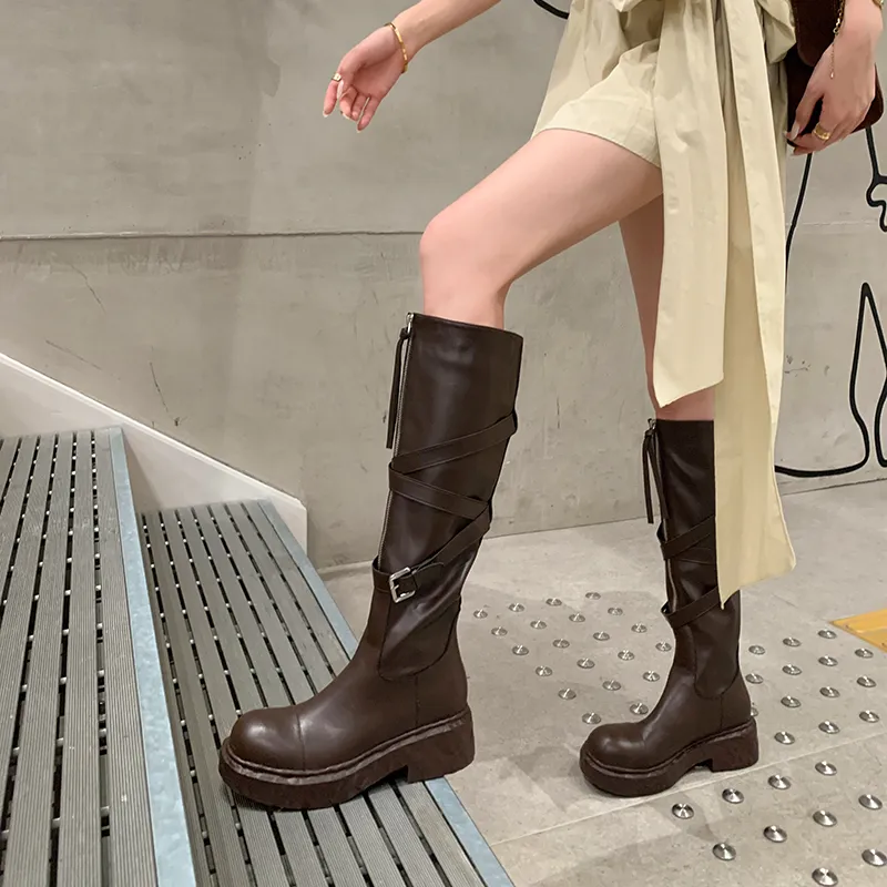 XIAOAJUE Knee high Boots 4.5cm Women's-18