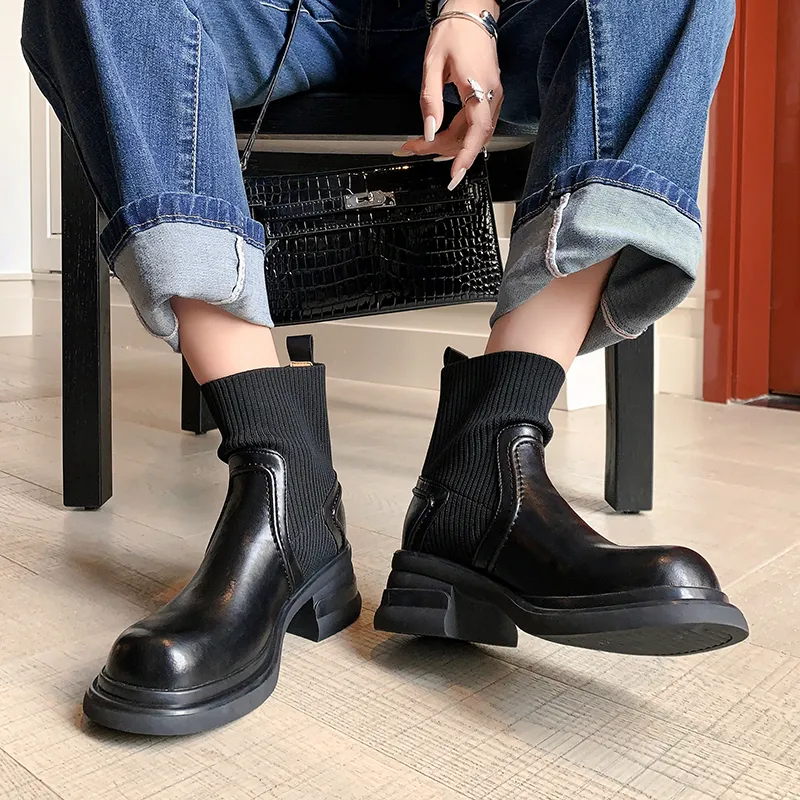 XIAOAJUE Ankle Boots 6cm Women's-6