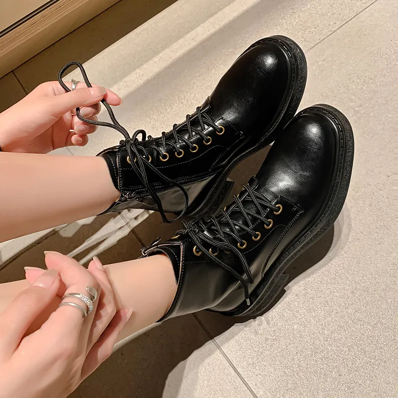 XIAOAJUE Ankle Boots 4cm Women's-8