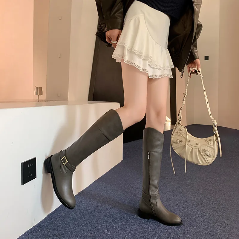 XIAOAJUE Knee high Boots 3.5cm Women's-7
