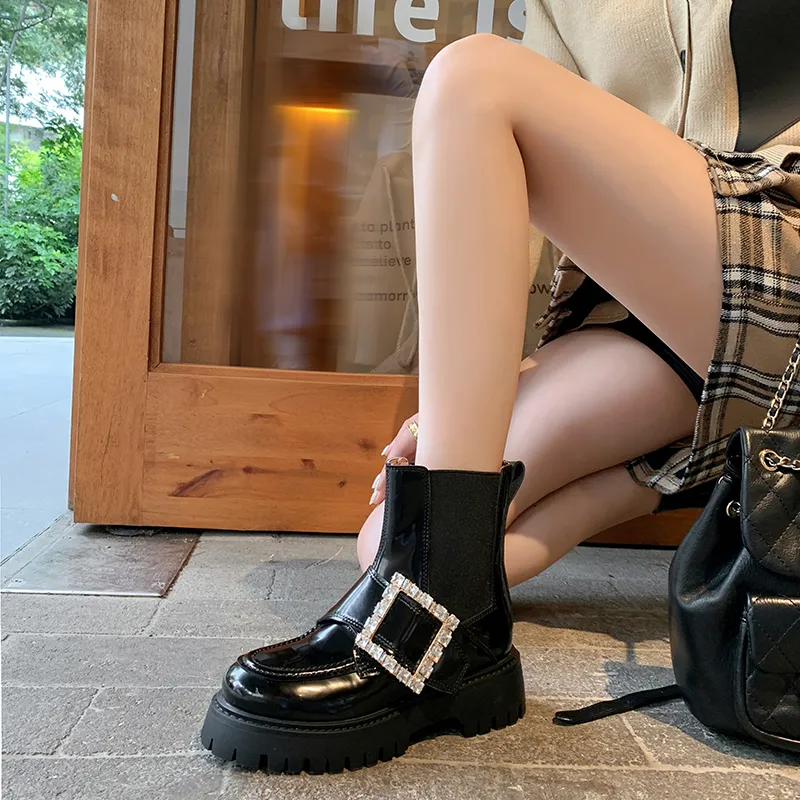 XIAOAJUE Short Chelsea Boots 4.5cm Women's-9