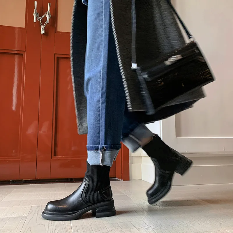 XIAOAJUE Ankle Boots 6cm Women's-3