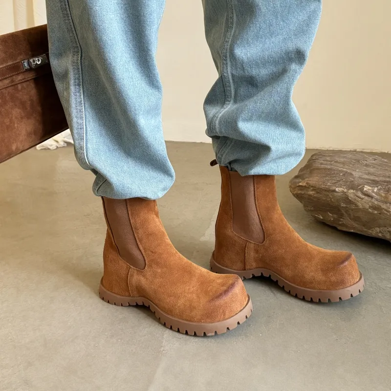 XIAOAJUE Short Chelsea Boots Women's-6