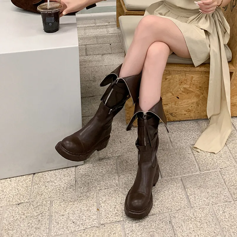 XIAOAJUE Knee high Boots 4.5cm Women's-21