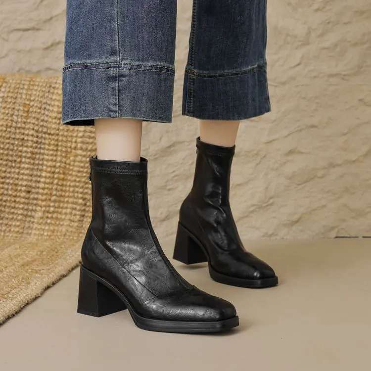 XIAOAJUE Ankle Boots 7cm Women's-6