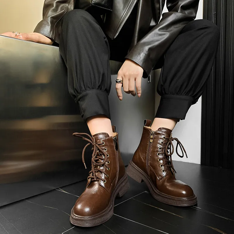 XIAOAJUE Ankle Boots 4cm Women's-13