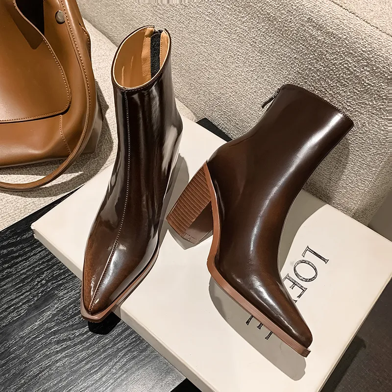 XIAOAJUE Ankle Boots 9cm Women's-14