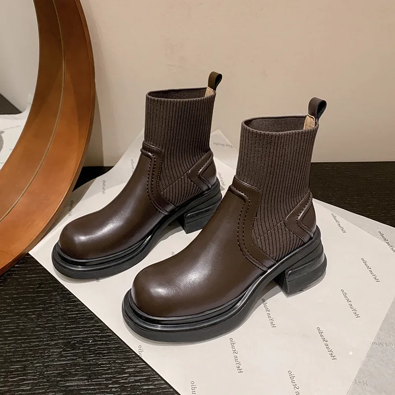 XIAOAJUE Ankle Boots 6cm Women's-19
